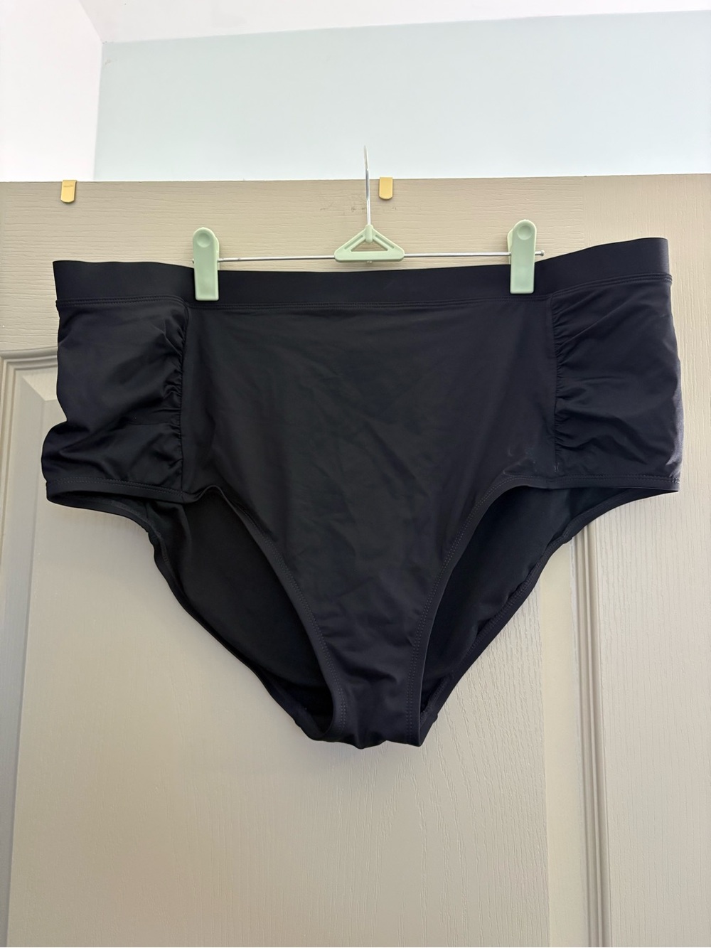 Penningtons Black High-Waist Swim Brief with Side Ruching